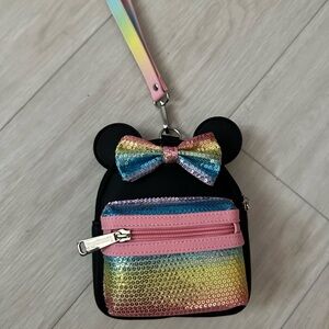 Loungefly Black and Rainbow Sequin Mini Bag